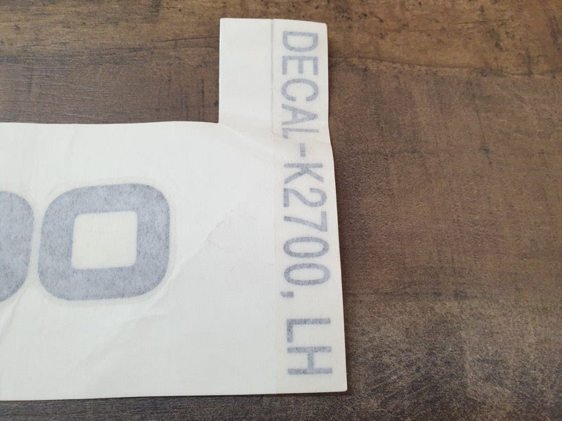 Original New Kia K2700 Door Sticker 'K2700'