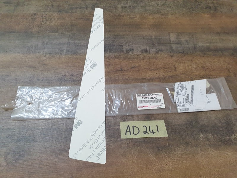 Original New Toyota Yaris Left B-Pillar Blackout Foil