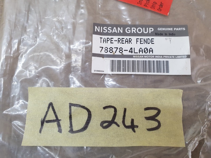 Original New Datsun Go Right Rear Fender Blackout Foil