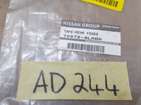 Original New Datsun Go Right Rear Fender Blackout Foil