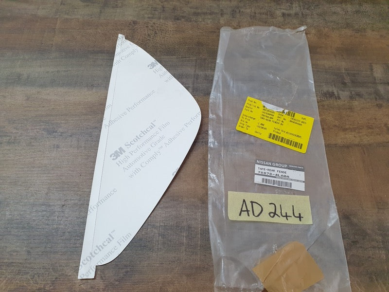 Original New Datsun Go Right Rear Fender Blackout Foil
