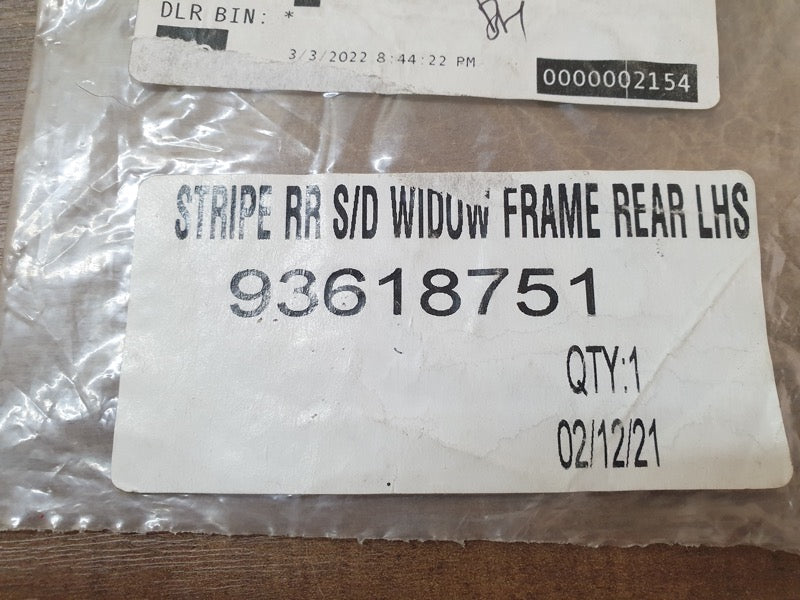 Original New Isuzu D-Max Left Front Door Blackout Foil