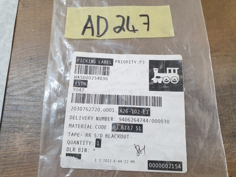 Original New Isuzu D-Max Left Front Door Blackout Foil