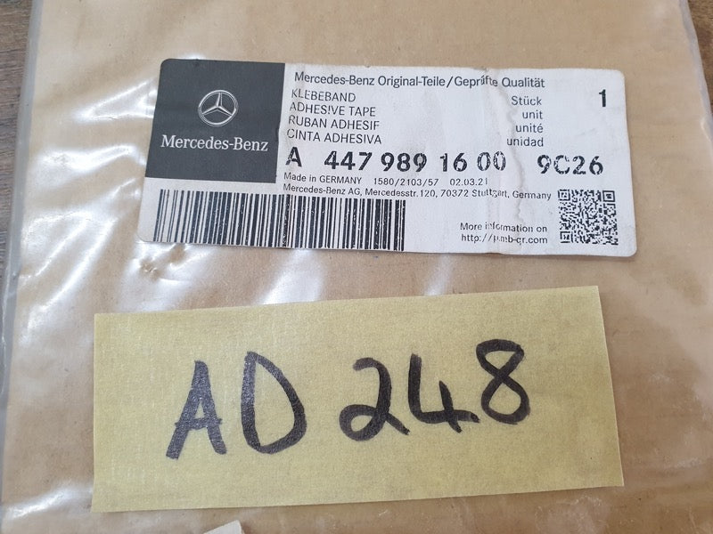 Original New Mercedes-Benz V-Class W447 Right Front Sliding Door Blackout Foil