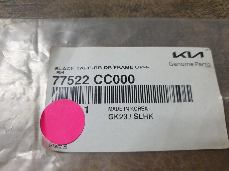 Original New Kia Sonet Right Rear Door Upper Window Frame Blackout Foil