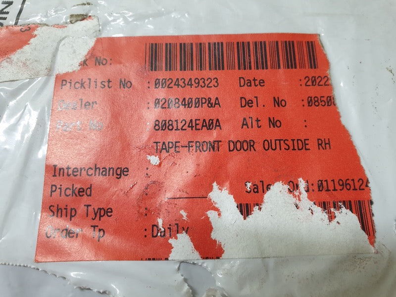 Original New Nissan Qashqai Right Front Door Blackout Foil