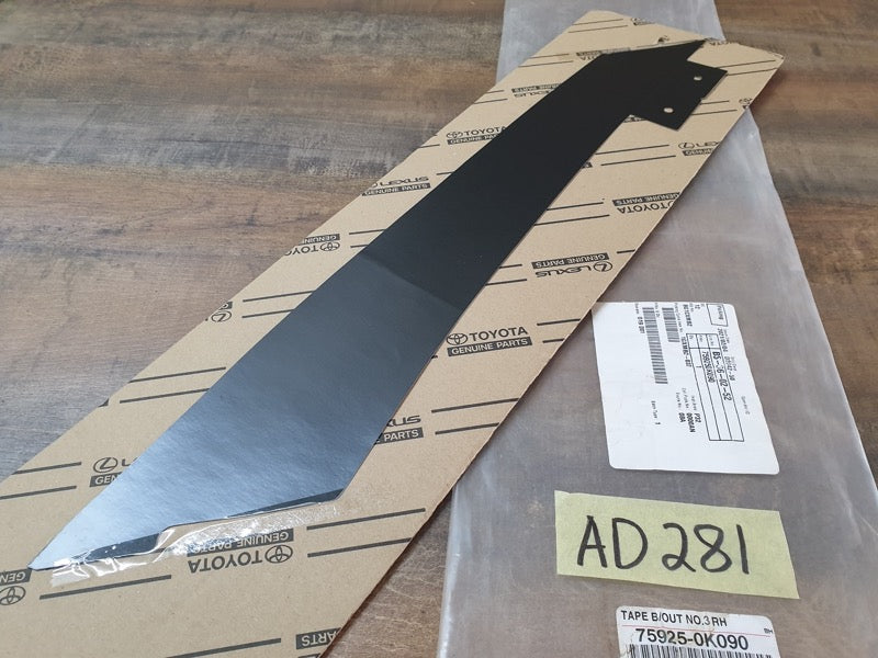 Original New Toyota Fortuner Right Rear Door Rear Blackout Foil