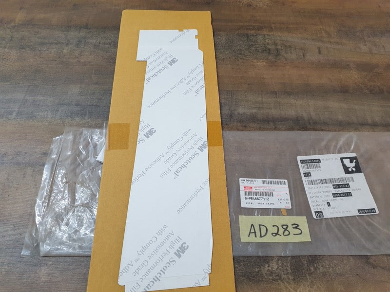 Original New Isuzu MU-X Right Front Door Blackout Foil
