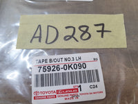 Original New Toyota Fortuner Left Rear Door Blackout Foil