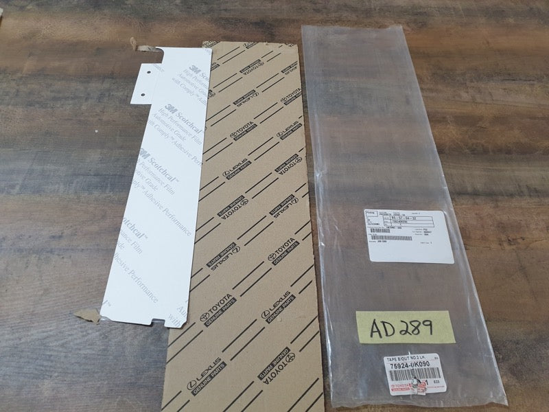 Original New Toyota Fortuner Hilux Left Rear Door Blackout Foil