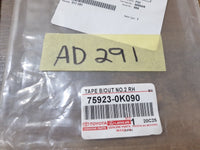 Original New Toyota Fortuner Hilux Right Rear Door Blackout Foil