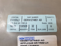 Original New Ford Everest Left Rear Door Rear Blackout Foil