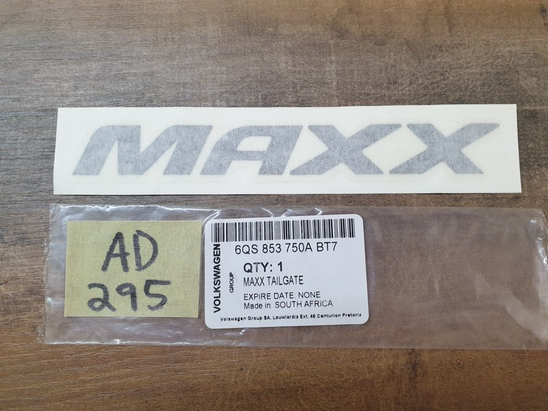 Original New Volkswagen Polo Boot Lid 'MAXX' Sticker