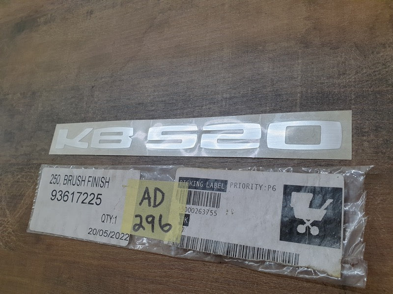 Original New Isuzu D-Max Tailgate 'KB 520' Sticker