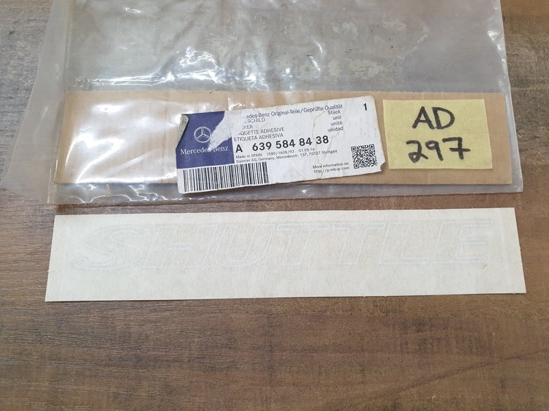Original New Mercedes-Benz V-Class Viano W639 Tailgate 'SHUTTLE' Sticker
