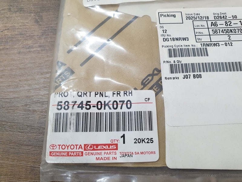 Original New Toyota Hilux Right Rear Load Body Anti-Chipping Stone Decal Protective Foil