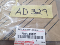 Original New Toyota Fortuner Hilux Left Front Door Blackout Foil