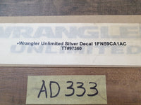 Original New Jeep Wrangler 'WRANGLER UNLIMITED' Sticker
