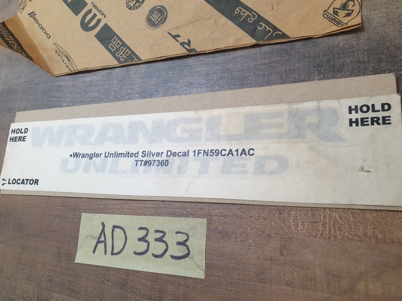 Original New Jeep Wrangler 'WRANGLER UNLIMITED' Sticker