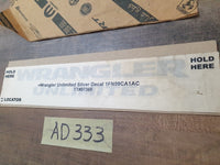Original New Jeep Wrangler 'WRANGLER UNLIMITED' Sticker