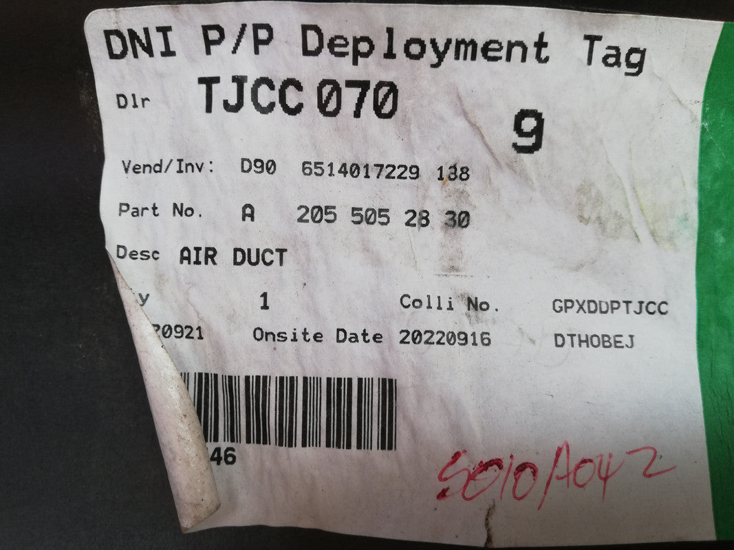 Mercedes-Benz C-Class C180 - C250 AMG 2015 Left Rear Air Duct