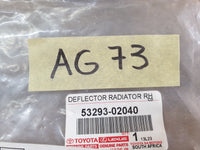 Original New Toyota Corolla Quest Right Radiator Air Deflector