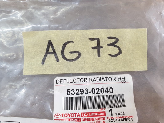 Original New Toyota Corolla Quest Right Radiator Air Deflector