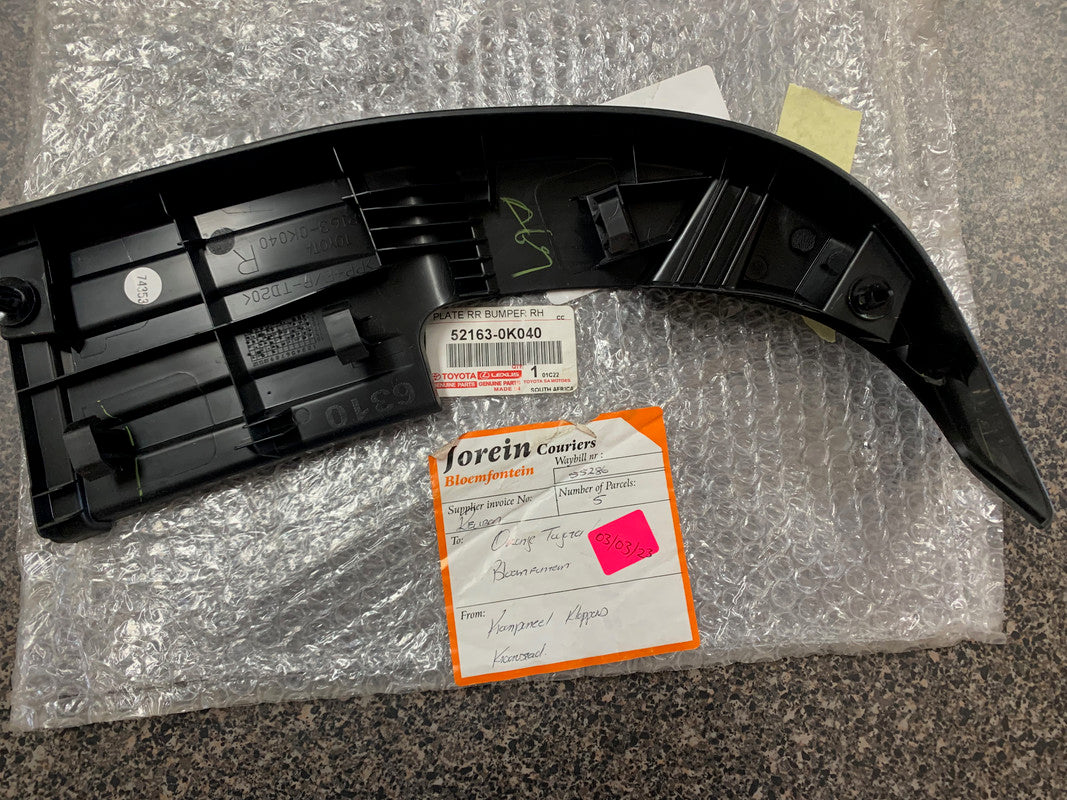 Toyota Hilux 2019 Right Rear Bumper Corner Cover Plate