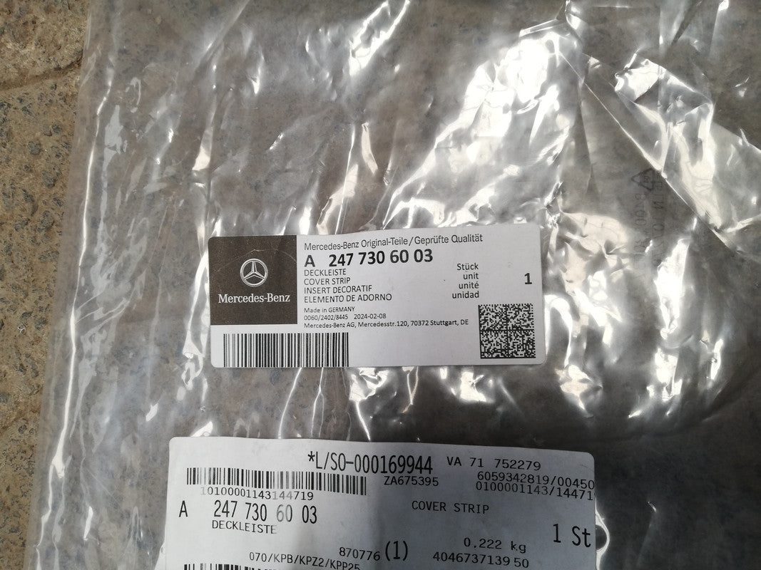 Mercedes-Benz GLA W247 2024 Right Rear Door Seal Rubber