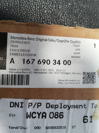 Mercedes-Benz GLE W167 2019 Right Front Door Blackout Moulding