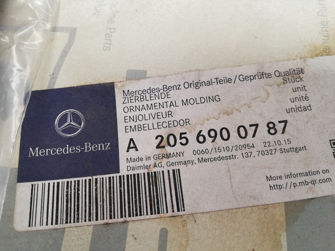 Original New Mercedes-Benz C-Class W205, C220 2016 Left Front Door Blackout Moulding