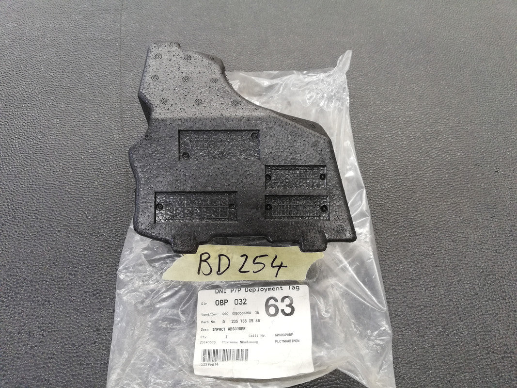 Original New Mercedes-Benz C-Class W205, C180 2015 Left Rear Door Impact Foam Impact Absorber
