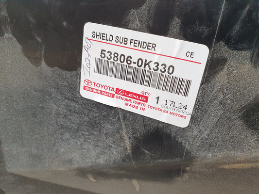 Toyota Hilux 2021 Left Front Fender Liner