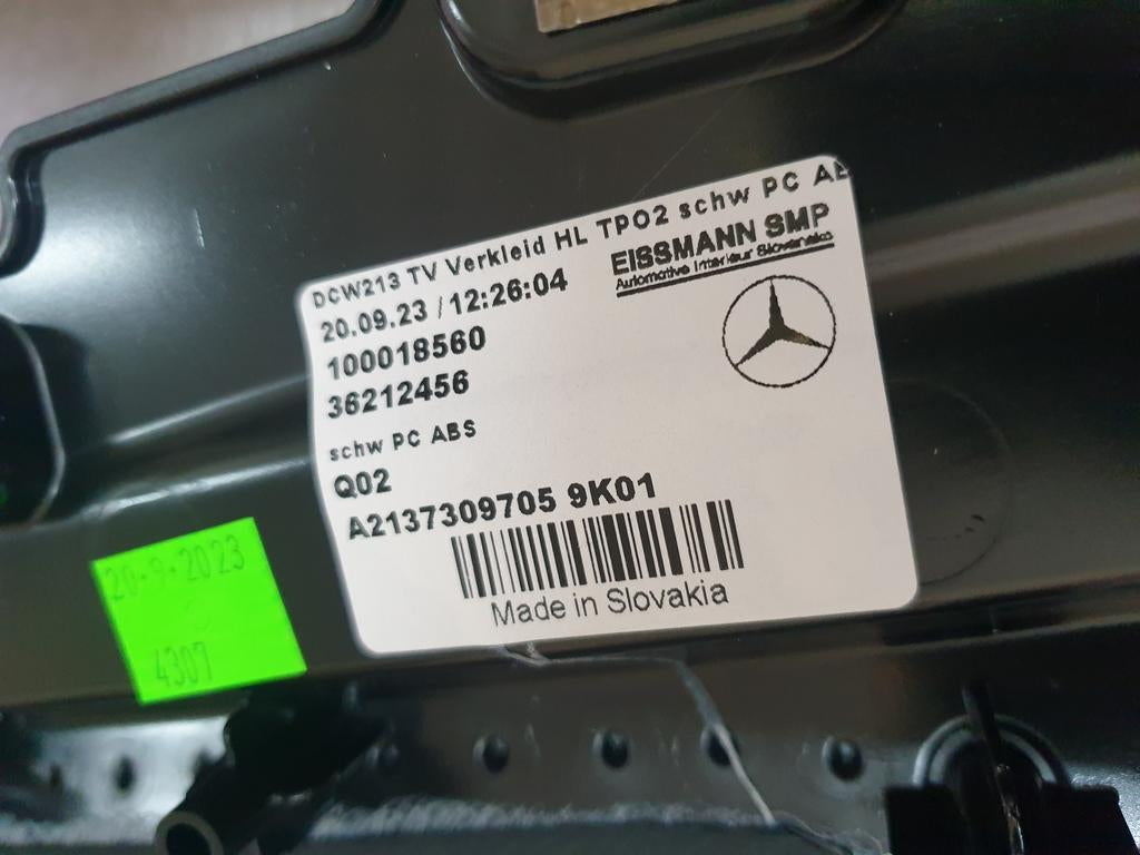 Original New Mercedes-Benz E-Class W213 Left Rear Door Inner Panel