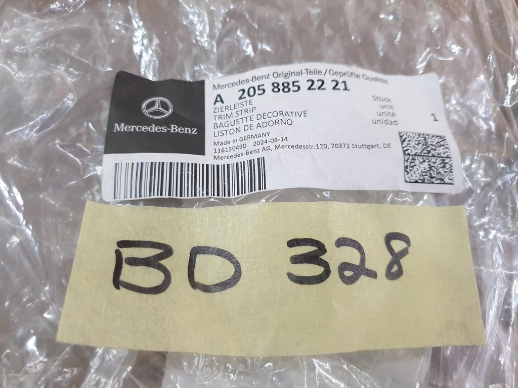 Original New Mercedes-Benz C-Class W205, C180-C250 / C200 Left Rear Chrome Exhaust Trim