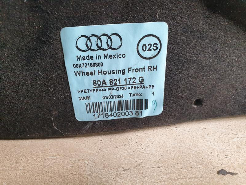 Original Used Audi Q5 Right Front Fender Liner