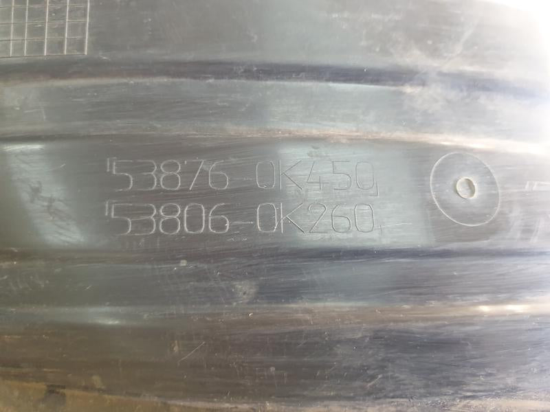 Original Used Toyota Fortuner Left Front Fender Liner
