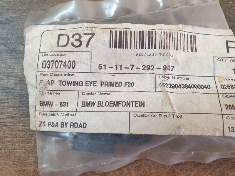 Original New BMW 1 Series F20 F21 F22 Front Bumper Towing Eye Cover