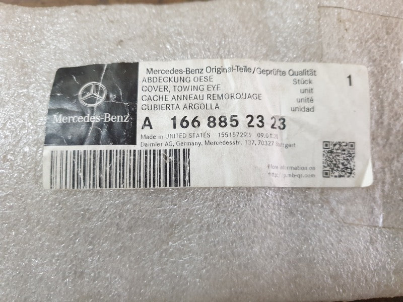 Original New Mercedes-Benz GLE W166 Rear Bumper Towing Eye Cover Chrome