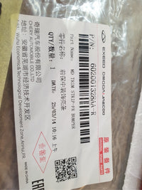 Original New Chery Tiggo 4 2024 Front Bumper Lower Trim Strip Red