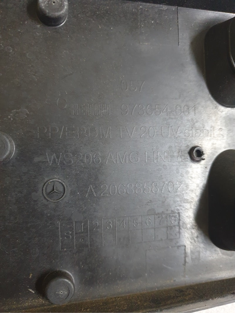 Original Used Mercedes-Benz C-Class W206 AMG Front Bumper License Plate Base