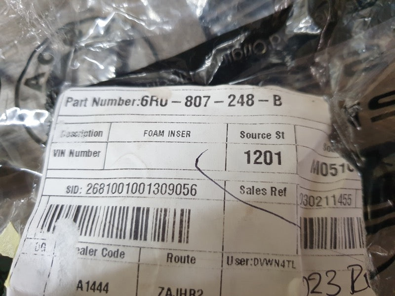 Original New Volkswagen Polo Right Front Bumper Foam Absorber