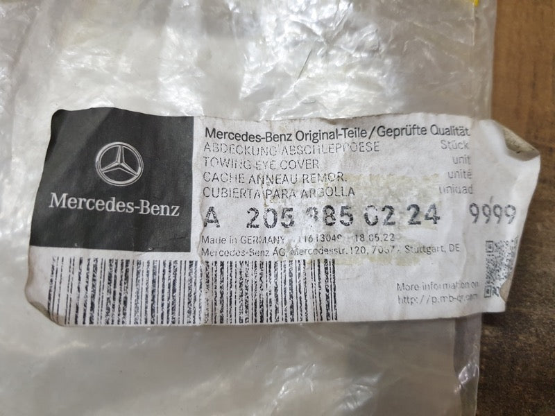 Original New Mercedes-Benz C-Class W205 Rear Bumper Towing Eye Cover