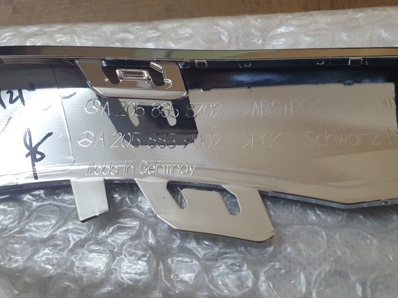 Original New Mercedes-Benz C-Class W205 AMG Right Front Bumper Chrome Moulding