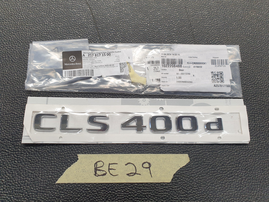Mercedes-Benz CLS "CLS 400d" Badge