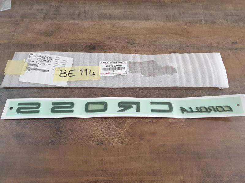 Original New Toyota Corolla Cross "Corolla Cross" - Boot Lid Badge