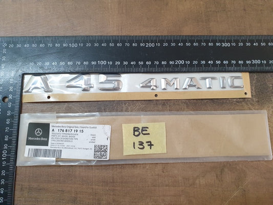 Original New Mercedes-Benz A-Class W176 AMG Boot Lid 'A45 4MATIC' Badge