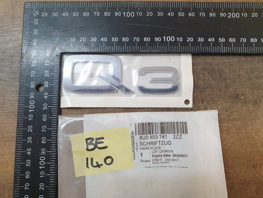 Original New Audi Q3 Boot Lid 'Q3' Badge