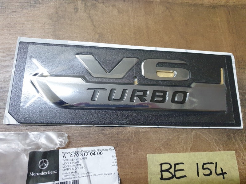 Original New Mercedes-Benz X-Class W470 Left Front Fender 'V6 TURBO' Badge