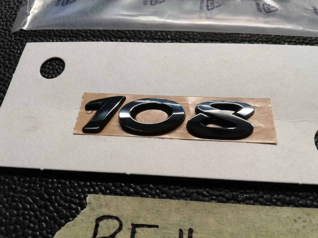 Original New Peugeot 108 Hatchback 2021 Tailgate Model Emblem "108"